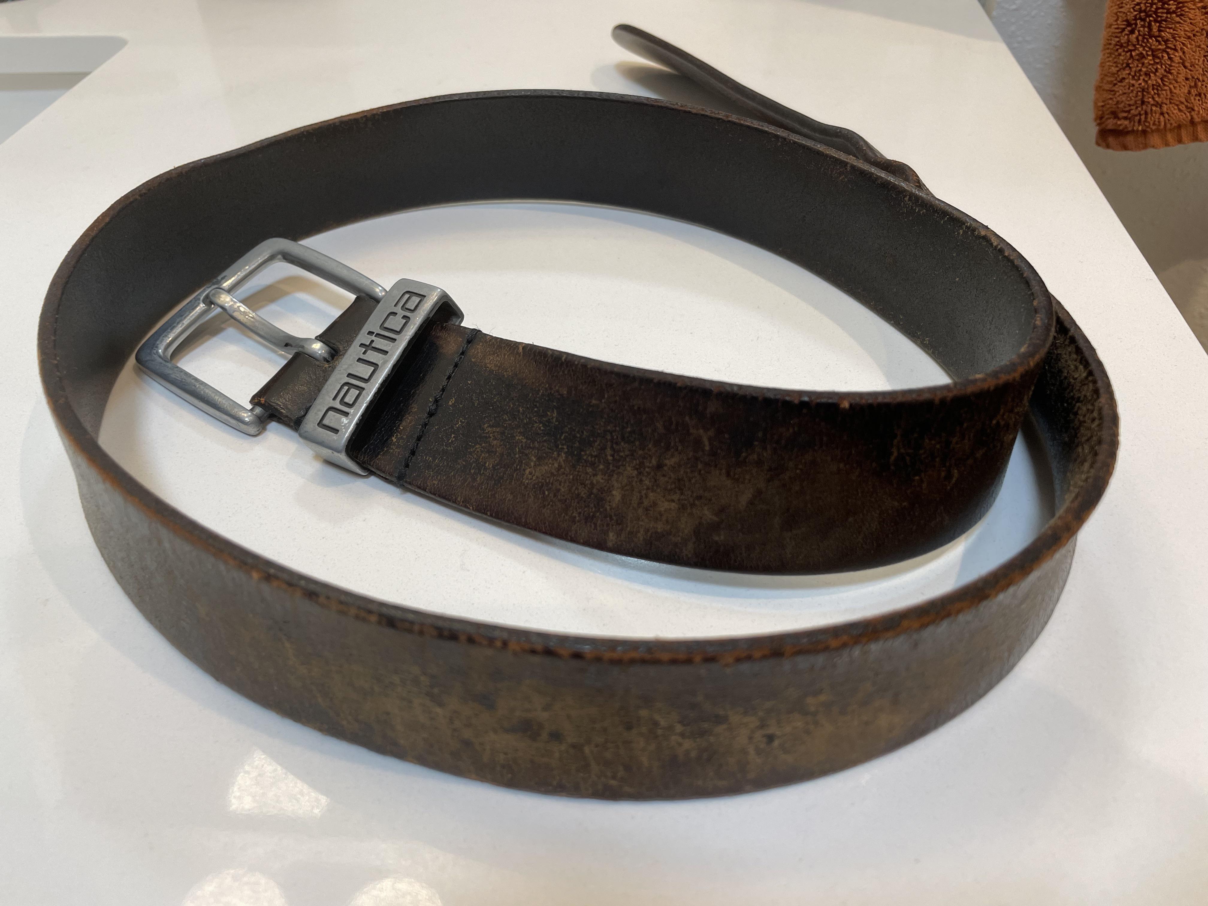 Nautica Thick Leather Belt
