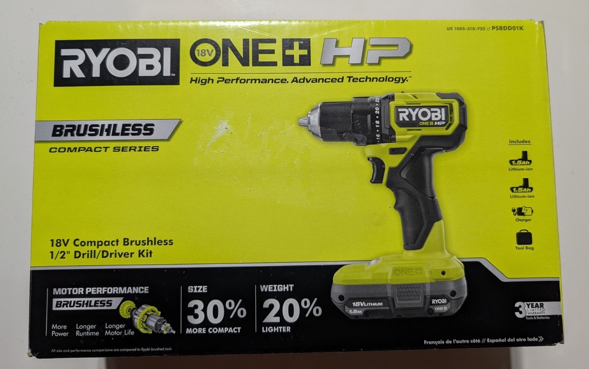 Ryobi P1813 18V One+ Lithium-Ion Cordless Drill/Driver