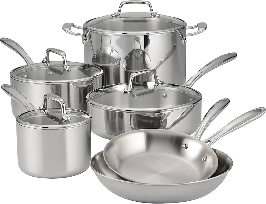 Tramontina Tri-Ply Clad Stainless Steel Cookware Set